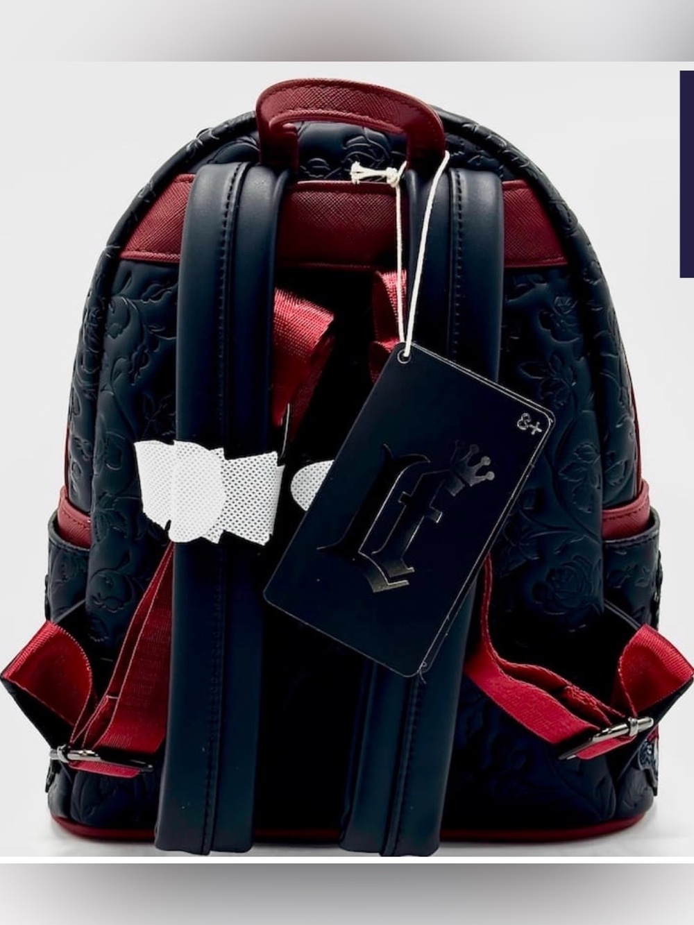 LOUNGEFLY EXCLUSIVE NWT DARK ROMANCE BACKPACK. STUNNING! VEGAN LEATHER! - Picture 4 of 9